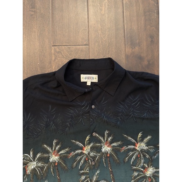 Campia Moda Size 2XL Short Sleeve‎ Floral Tree Hawaiian Mens Button Down Shirt - Picture 2 of 6